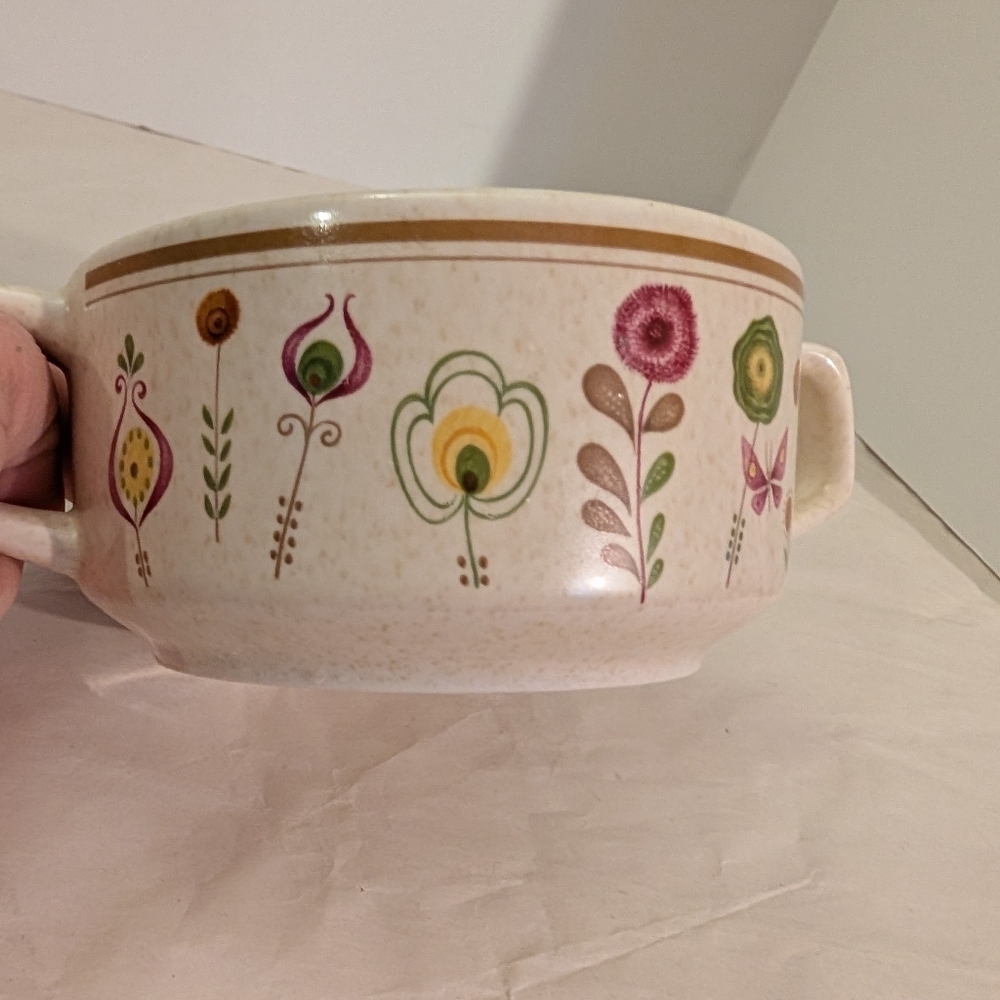 Vintage Temperware by Lenox Sprite Pattern Lidded Sugar Bowl - Picture 12 of 13